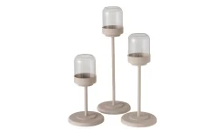 Windlichtset Senza, beige, 3-teilig