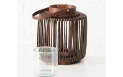 Windlicht Tarion, braun, 24 cm