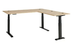 Winkel-Schreibtisch Memphis, Artisan Eiche/schwarz, inkl. Funktionen