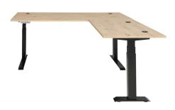 Winkel-Schreibtisch Memphis, Artisan Eiche/schwarz, inkl. Funktionen