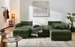 Wohnlandschaft Abby, grün, inkl. Funktionen
