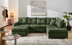 Wohnlandschaft Abby, grün, inkl. Funktionen