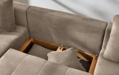 Wohnlandschaft Abby, taupe, inkl. Funktionen