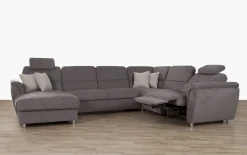 Wohnlandschaft Deva, grau, inkl. Funktionen