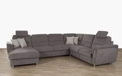 Wohnlandschaft Deva, grau, inkl. Funktionen