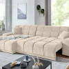 Wohnlandschaft London, beige, inkl. elektrischer Sitztiefenverstellung