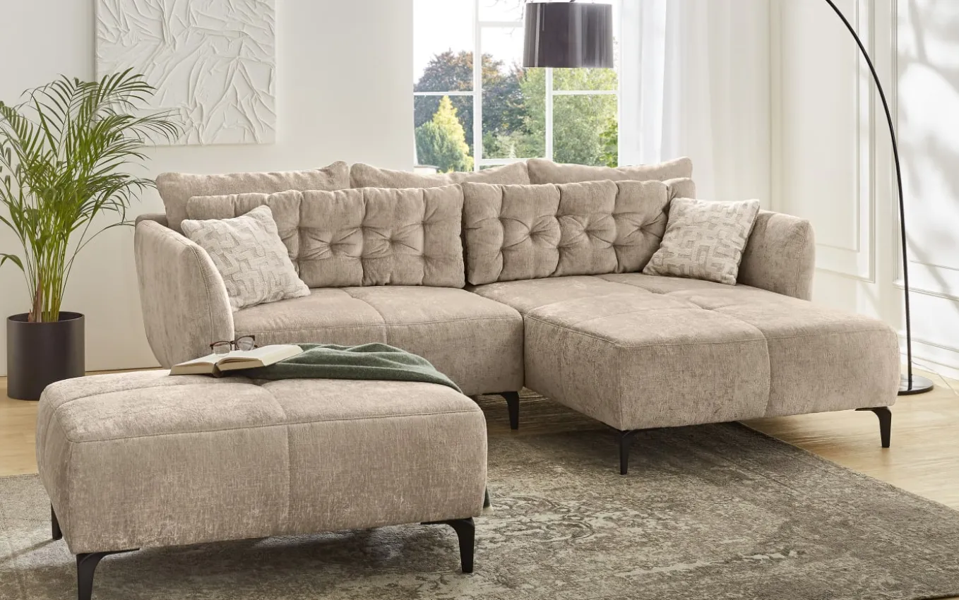 Wohnlandschaft Salo, beige, inkl. Kissen