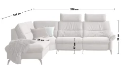 Wohnlandschaft 1175 Spektra, grau, inkl. manuelle Wall-Free-Funktion