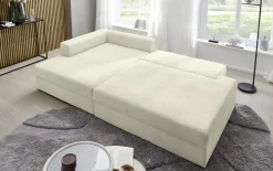 Wohnlandschaft Splash, creme, Ottomane links, inkl. Funktionen