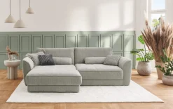 Wohnlandschaft ZE-EM25094, grau, inkl. Sitztiefenverstellung