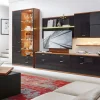 Wohnwand Alicante 1017, Nussbaum Nachbildung/graphit