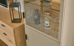 Wohnwand Kira System, Asteiche/grau, inkl. Softclose Funktion