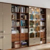 Wohnwand Kira System, Nussbaum/cashmere, inkl. Softclose Funktion