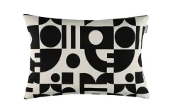 Zierkissenhülle Shape, schwarz/ecru, 38 x 58 cm