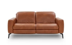 2,5-Sitzer HU-PC23005, cognac, inkl. Kopfpolsterverstellung